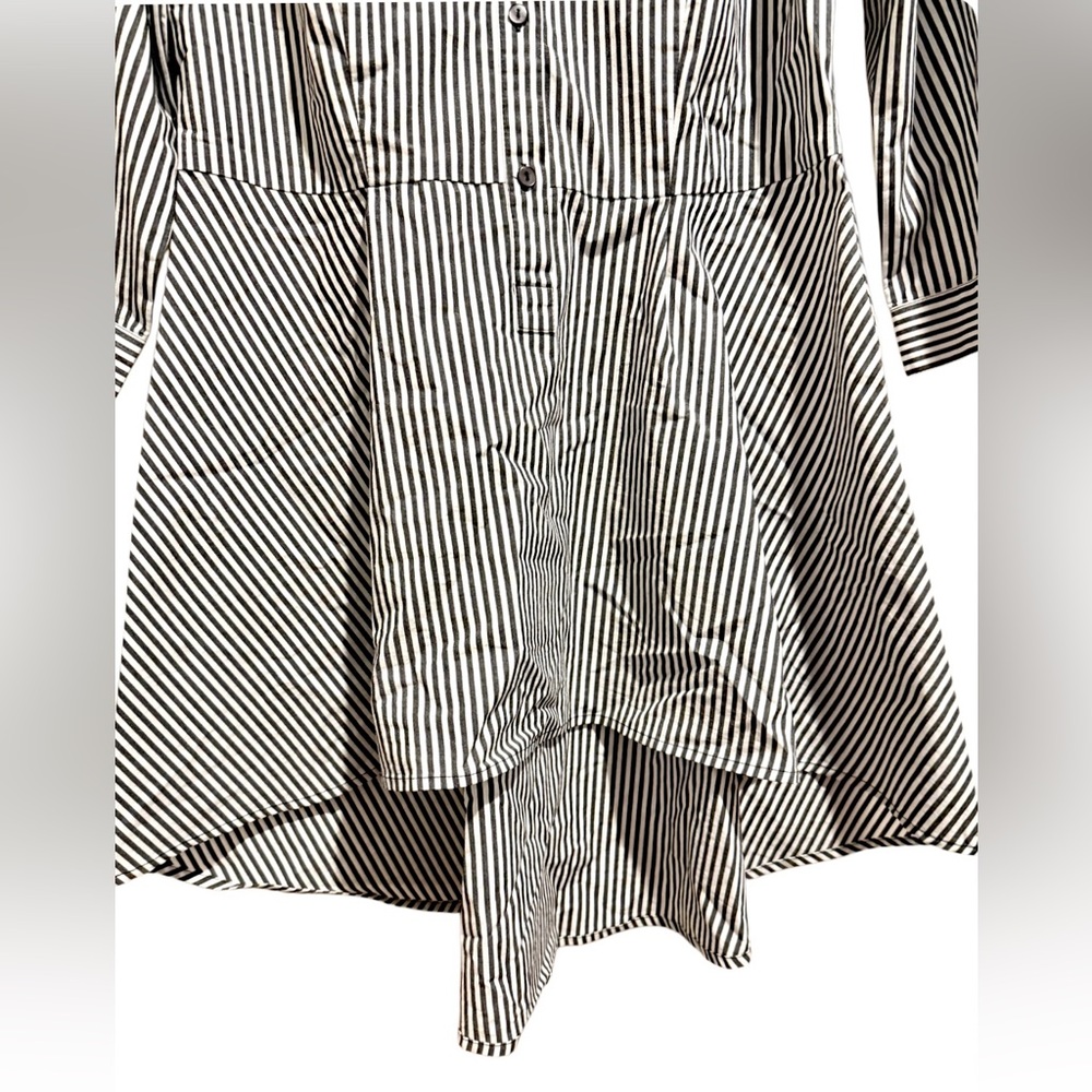 Joan Rivers Seersucker Button Front Striped Shirt - Picture 3 of 7